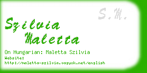 szilvia maletta business card